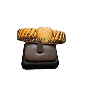 Vintage Lady Fair 1/20th Gold Filled Unique Heart Expansion Bracelet (A4053)